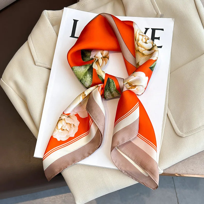 Foulard carré soie femme