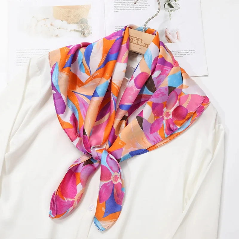 Foulard carré soie femme