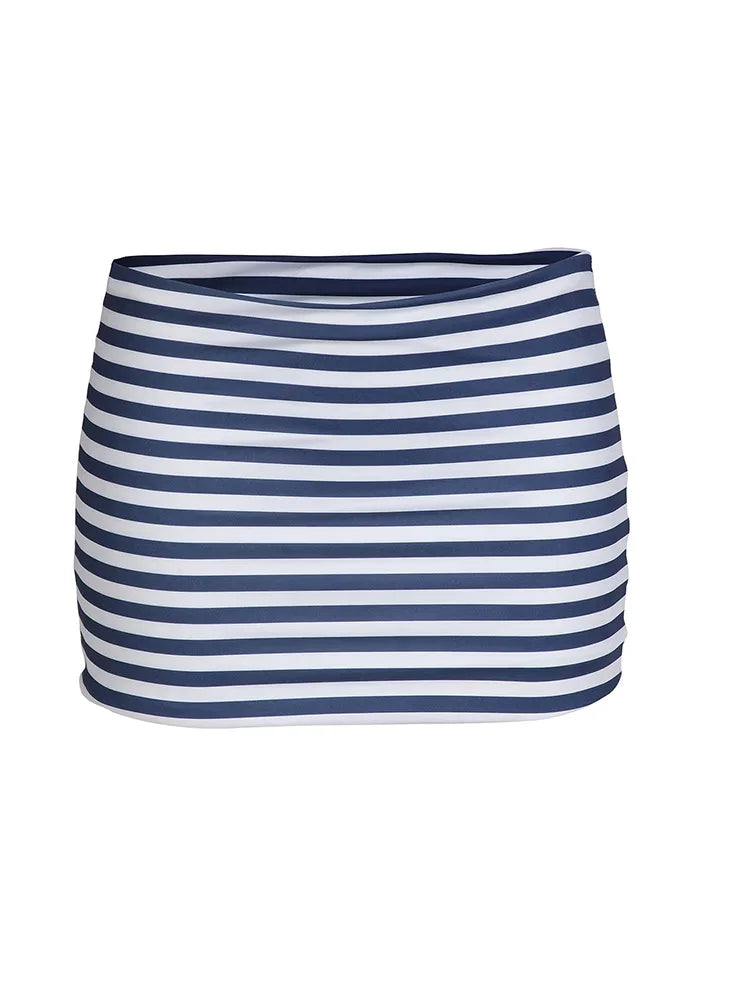 Bikini triangle rayé femme
