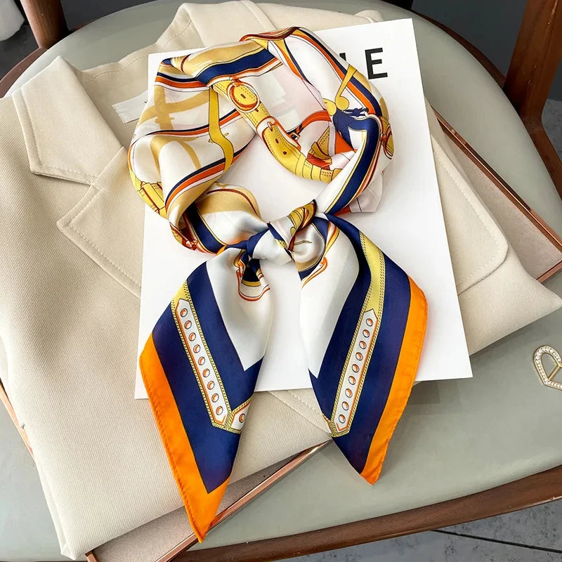 Foulard carré soie femme